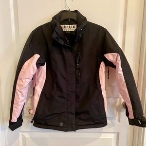 Helix Heavy Ski Jacket, S, EUC, Black/Pink, Fleece lined